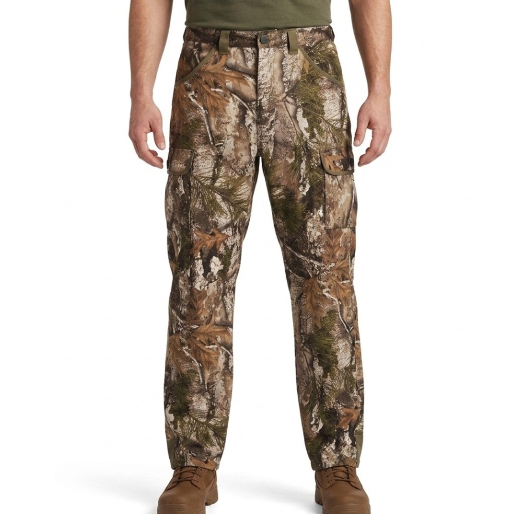 TEKARI Pants Mens 34x32 Camo Cargo Microfiber Stretch Hunting Outdoor Wintewwear